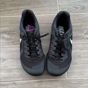 Nike Rival Multi Black and White Track and Field Shoes Men’s Size 10 1/2